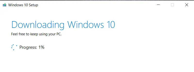 يتم تنزيل Windows 10