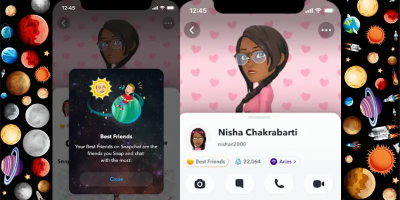 بروفايل أفضل صديق على سناب شات