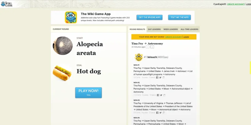 The Wiki Game